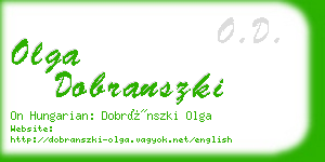 olga dobranszki business card